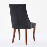 Rayon Cloth Flocking Linen Dining Chairs Channel Kitchen Dinner Chair Comfy Fabric Upholstered W1143P233646
