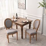 ZUN French Country Dining Chairs with Round Back Set of 2, Upholstered, Solid Wood Legs, Side Chairs for 26233100