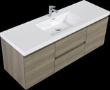 60" Floating Bathroom Vanity with Sink, Modern Wall-Mounted Bathroom Storage Vanity Cabinet with W1573P152705
