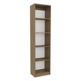 Home Slim Design Bookcase With 5-Tier Shelves, Natural Oak B200P335316