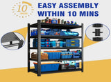 Heavy-Duty Metal Garage Storage Rack with Adjustable Shelves, Industrial Warehouse Shelving Unit, 19296442