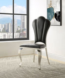 Black Side Chair with Tufted Back B062P215492