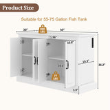 55-75 Gallon Fish Stand with Power Outlet, Aquarium Stand with 4 Cabinets, Heavy Duty Reptile 73718784