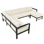 ZUN U-shaped multi-person outdoor sofa set, suitable for gardens, backyards, and balconies. 35944184