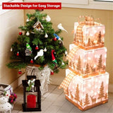 3 PCS Lighted Christmas Gift Box Christmas Decoration 68166477