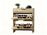 3-Drawer Flip-Front Shoe Cabinet 25"*9.45"*37" Washed grey 12459087
