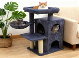 Dark Gray 33.5" Multi-Level Cat Tree with 2-Tier Condo, Sisal Scratching Posts & Anti-Toppling 77833492