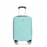 4-piece ABS lightweight suitcase, 14 inch makeup box, aircraft wheels LIGHT BLUE W284P149255