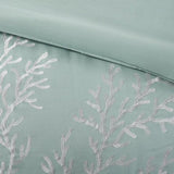 Oversized Cotton Jacquard Comforter Set Aqua King B03595757