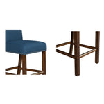 ZUN Upholstered Counter Stool with Nailhead Trim Set of 2 B035P265990