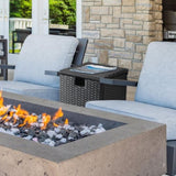 40*40*57cm Iron Frame Gas Bottle Storage Rattan Side Table Black Gradient 71591038