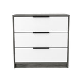Kaia 3 Drawers Dresser, Superior Top -Smokey Oak / White B07092022