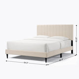 Normsman Dove Tufted Upholstered Platform Bed - Pearl White - Queen W2193134292