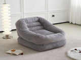39.37'' Width Oversized Folding Lazy Sofa Bed Chair, Convertible Floor Lounge with Footrest, Plush W579P533277