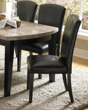 ZUN Dining Chairs Set of 2, Dark Espresso Finish Wooden Kitchen Dining Room Furniture Faux Leather B011P179889
