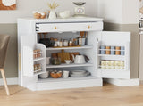 TOPMAX Modern Freestanding Kitchen Pantry,Buffet Food Storage, Coffee Bar N717P221574K