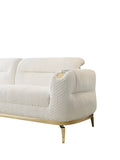 Zoe Modern style Sofa made with wood and Gold accents in Cream G150109333