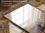 48"x14" Full Length Door Mirror Wall Mounted Hanging Mirror with Metal Frame, Black 10629652