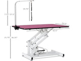 42.5INCH HYDRAULIC PET GROOMING TABLE PINK COLOR 46798649
