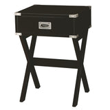Black 1-drawer End Table B062P181373