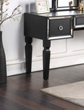 Luxurious Majestic Classic Black Color Vanity w Stool 3- Storage Drawers 1pc Bedroom Furniture B011111849