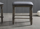 Arnhem Wood Upholstered Swivel Counter Height Stool, Set of 2, Grey T2574P164817