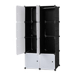 ZUN 8 Cube Organizer Stackable Plastic Cube Storage Shelves Design Multifunctional Modular Closet 40658987