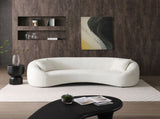 93.31" Minimalist Curved Sofa, 3 Seater, Chenille Fabric Upholstered Sofa, Tight Curved Back W2664P179335