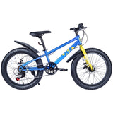 ZUN 20 Inch Kids Bicycles , Fat Tire Mountain Bike for Boys and Girls Age 5 + Years ,Dual-Disc W1019P203874