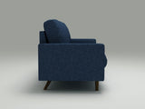 Modern 2Seat Loveseat Sofa, Polyester Fabric Couch, Without Accent Pillows, Loose Back Cushion for B2735P610774