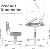 ZUN Desk for Kids Desk and Chair Set Kids Art Desk Drafting Table Desk Set with Adjustable Height, 80132099