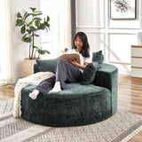 55''L Chenille Sponge single sofa,No Assembly Required,Fluffy Modern Sleeper Chair for Living room, W834P221025