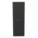 ZUN Multistorage Pantry Cabinet, Five Shelves, Double Door Cabinet -Black B20091964