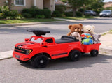 Ride on Push Car, Foot to Floor Sliding Toddler Toy with Trailer, Lift-Up Hood for 18-72 M, 45525991