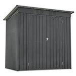 ZUN 6 x 4 ft Outdoor Storage Shed, All Weather Tool Shed for Garden, Backyard, Lawn, Black W2505P173291