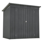 ZUN 6 x 4 ft Outdoor Storage Shed, All Weather Tool Shed for Garden, Backyard, Lawn, Black W2505P173291