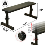 ZUN THE Flat Weight Bench for Strength Training W/ 5-Level Adjustable Height 65277516