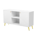 ZUN U-Can Modern TV Stand for TVs up to 55 Inches, Entertainment Center Media Console,Adjustable Shelf, N724P198518K