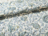 6 Piece Cotton Percale Quilt Set with Throw Pillows Aqua King/Cal King B035129022
