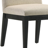 Beige and Black Padded Side Chair B062P209256