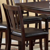 ZUN Set of 2 Counter Height Chairs Dark Espresso Finish Solid wood Kitchen Dining Room Furniture Padded B01182198