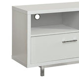 White 60-inch Drawer Storage TV Console B062P153846