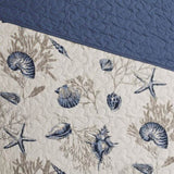 6 Piece Reversible Printed Microfiber Daybed Cover Set Blue Daybed B03597493