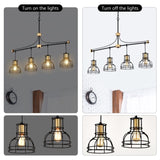 Dining Room Light Fixture/Chandelier Over Table, 40-Inch Hanging for Farmhouse Linear W1592P233442