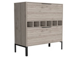 DEPOT E-SHOP Staten Bar Cabinet, Two Door Flexible Cabinets, Light Gray B097133181