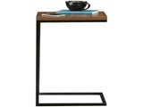 C-Shape Metal End Table, Canyon Walnut Finish 48634243