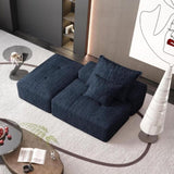 Modern Oversized Modular Sectional Sofa,Sparkling Chenille Fabric Soft Cushion Sofa with 2 W1885P298465