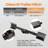 Trailer Hitch 2in Receiver Class III Tow Hitch Bar for Subaru Ascent 2019-2026 40833087