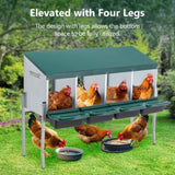4-Hole Chicken Nest, With Legs And Cover to Protect Eggs,Green W1422P292941