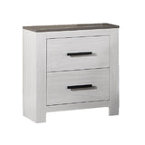 White Color 1pc Nightstand Paper veneer Bedroom Furniture 2-Drawers Bedside Table B011137848
